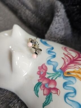 Small Pastel Pink Stud Earrings